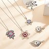 CHGCRAFT 10Pcs 10 Style Alloy Hang Snap Base Pendant FIND-CA0006-13-4