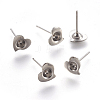 Tarnish Resistant 304 Stainless Steel Ear Stud Components X-STAS-G187-06P-1