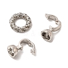 Brass Micro Pave Clear Cubic Zirconia Fold Over Clasps KK-U059-55P-2