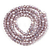 Opaque Solid Color Electroplate Glass Beads Strands LS-EGLA-A039-P2mm-B13-3