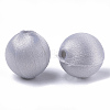 Polyester Thread Fabric Covered Beads WOVE-T007-20mm-08-2