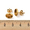 Ion Plating(IP) 316 Stainless Steel Flat Round Stud Earring Settings STAS-I017-02G-01-3