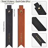 6Pcs 2 Colors PU Leather Bookmarks AJEW-SP0002-26-2