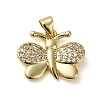 Brass Micro Pave Cubic Zirconia Pendants KK-U005-03B-G-1