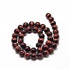 Natural Red Tiger Eye Round Bead Strands X-G-P072-52-10mm-2