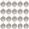 SUNNYCLUE 80Pcs Dog Paw Print Tibetan Style Alloy Pendant Enamel Settings TIBEP-SC0002-72-1