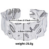 Stylish European and American Hammered 304 Stainless Steel Cuff Bangles for Women WA6345-1-1