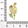 Rack Plating Brass Micro Pave Cubic Zirconia Pendants KK-K401-54G-3