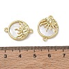 Brass & Natural White Shell Connector Charms KK-CBA56EF-18G-3