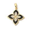 Rack Plating Brass Clear Cubic Zirconia Pendants KK-Z056-34G-02-1