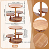 4-Tier Wooden Round Tiered Display Riser Stands for Jewelry ODIS-WH0086-168-2