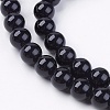 Natural Dyed & Heated Black Onyx Round Beads Strands X-G-L087-8mm-01-3
