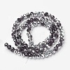 Electroplate Transparent Glass Beads Strands LS-EGLA-A034-T8mm-M11-2