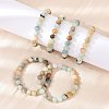 Natural Flower Amazonite Beads Stretch Bracelets BJEW-F380-01-B09-3