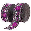 Ethnic Style Embroidery Polyester Ribbons OCOR-WH0070-10D-01-1