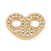 Brass Micro Pave Clear Cubic Zirconia Links Connector Charms LS-KK-K413-06G-1