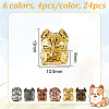 24Pcs 6 Colors Alloy Puppy Beads FIND-DR0001-21-2