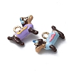 Alloy Enamel Pendants ENAM-F156-07G-01-2