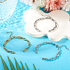 6Pcs 3 Style 304 Stainless Steel Cross Link Chain Bracelet Making AJEW-TA00051-4
