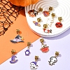 Halloween Alloy Enamel European Dangle Charms PALLOY-FS00014-8