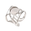 304 Stainless Steel Cuff Ring Components SA-CBA76C4-02P-02-1
