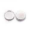 Tarnish Resistant 316 Surgical Stainless Steel Lace Edge Bezel Cups STAS-I118-07P-05-2