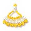 Glass Seed Beaded Pendants PALLOY-MZ01415-01-1