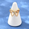 Brass Micro Pave Cubic Zirconia Finger Rings GL-CBA65A8-01G-3