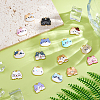 32Pcs 16 Styles Printed Alloy Pendants ENAM-DC0001-93-4