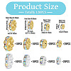 120Pcs Brass Rhinestone Spacer Beads RB-TA0001-36B-4