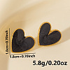 Fashionable 304 Stainless Steel Heart Stud Earrings JW1636-3-2