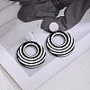 Acrylic Stripe Dangle Stud Earrings FS-WG5637F-03-1