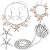 Alloy Crossbody Bags & Alligator Hair Clips & Bib Necklaces & Earrings & Charm Bracelets Sets SJEW-UN0001-13-1