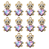 10Pcs Alloy Glass Pendants GLAA-YW0005-41G-03-1