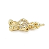 Brass Micro Pave Cubic Zirconia Charms KK-K368-06B-G-2