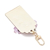 Flower Natural Amethyst & Lemon Jade & Synthetic Turquoise & Cherry Quartz Glass Chip Pendant Decorations HJEW-JM03239-5