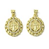Brass Micro Pave Cubic Zirconia Pendants KK-H472-53I-G-1
