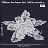 3D Flower Glass Beaded Gauze Cloth Sew on Appliques PATC-WH0008-93A-2
