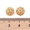 Brass Micro Pave Clear Cubic Zirconia Beads KK-B100-002G-3