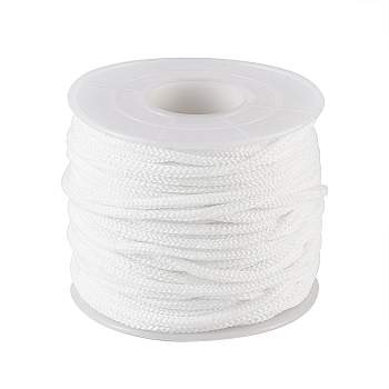 Round Nylon Elastic Band for Mouth Cover Ear Loop, Mouth Cover Elastic Cord, DIY Disposable Mouth Cover Material, with Spool, White, 2mm, about 54.68 yards(50m)/roll