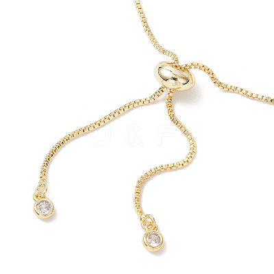 Chakra Brass Box Chain Slider Bracelets BJEW-JB12602-02-1