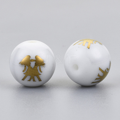 Electroplate Glass Beads EGLA-S178-11D-02-1
