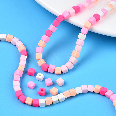 Handmade Polymer Clay Beads Strands X-CLAY-N008-061-09-1