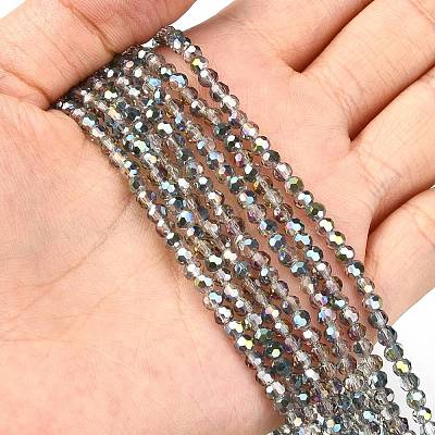 Electroplate Glass Beads Strands EGLA-D021-15-1