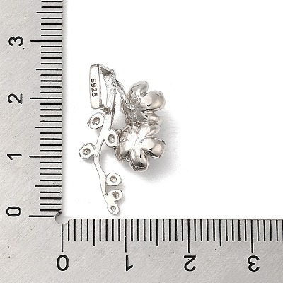Rhodium Plated 925 Sterling Silver Ice Pick Pinch Bails STER-NH0001-17P-1