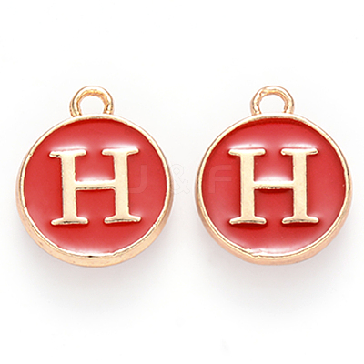 Golden Plated Enamel Alloy Charms ENAM-SZ0001-26C-H-1