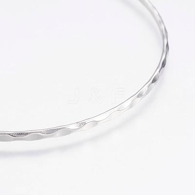 Tarnish Resistant 304L Stainless Steel Buddhist Bangles BJEW-G568-15P-1
