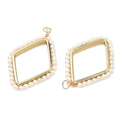 ABS Plastic Pearl Pendants KK-H259-03G-1