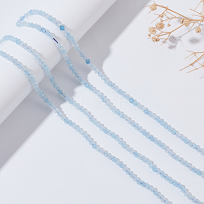 2 Strands Natural Aquamarine Beads Strands G-ME0001-18-1