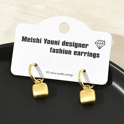 Brass Pendants Hoop Earrings EJEW-B120-08G-02-1